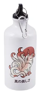 Бутылка с карабином Японская лисичка Кицунэ (металл) (500мл)