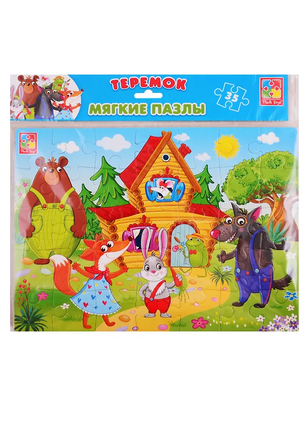 Мягкие пазлы Vladi Toys Сказки Теремок А4 35 элементов 2789779 — 1