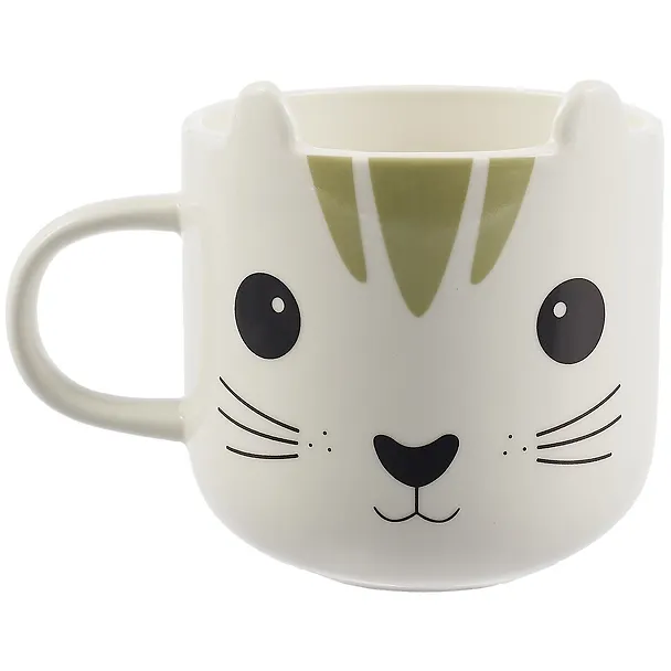 Кружка с ушками Котик (керамика) (540мл) (12-Rongtai-M001) 2851951 — 1