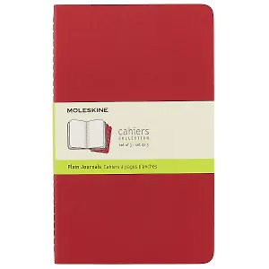 Набор книг для записей Moleskin Cahier Journal Large, 3 штуки, красные, 40 листов, А5