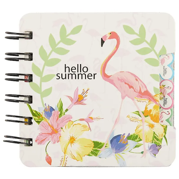 Записная книжка «Hello flamingo» А7, 60 листов в линейку, спираль, в ассортименте 247118 — 4