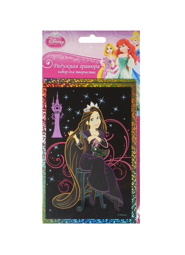 Набор д/творч. MultiArt Волш. гравюры в дисплее (SCP-PRHB100) (182478) (Disney Принцесса) (3 картинки-основы+ручка-скребок) (упаковка) (УП-24шт/в кор. 6х2уп.) 2473606 — 1