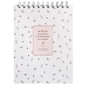 Скетчбук А5 45л "April", белый, карт.обл., спираль, микротекстурирование, ламинация, тиснение золотой фольгой, бумага 190г/м2