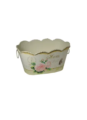 Кашпо Уютный дом (только декор. использование) (21,5х12х10,7) металл (МК-03S-home) 2408616