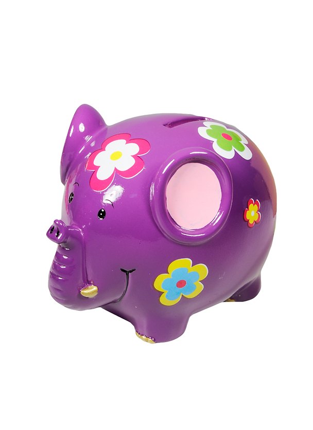 Копилка Слон фиолетовый (10,5см) (574-085) 2498762 — 1