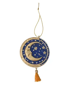 Новогоднее подвесное украшение Луна и звезды (полирезина) (8х8) (95516)