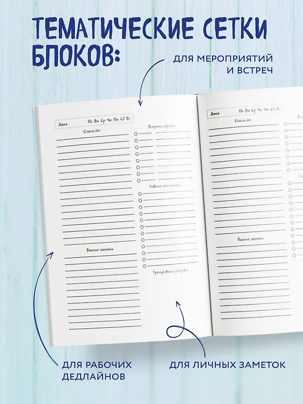 Ежедневник недатированный «Синие котята. Благодарная публика» А5, 72 листа, Эксмо 3059248 — 4