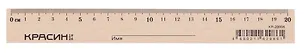 Линейка 20см деревянная, Красин 3107272