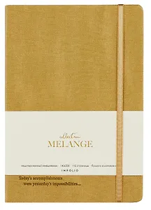 Ежедневник недат. А5 96л "Melange" желтый, тв.переплет, резинка, тонир.блок, ляссе
