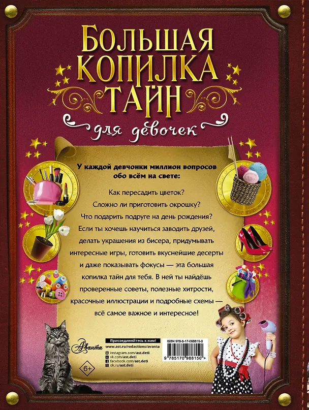 Книга Большая копилка тайн для девочек (Ксения Аниашвили) — 2