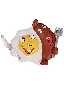 Керамический магнит Глазунья с колбасой  M-231