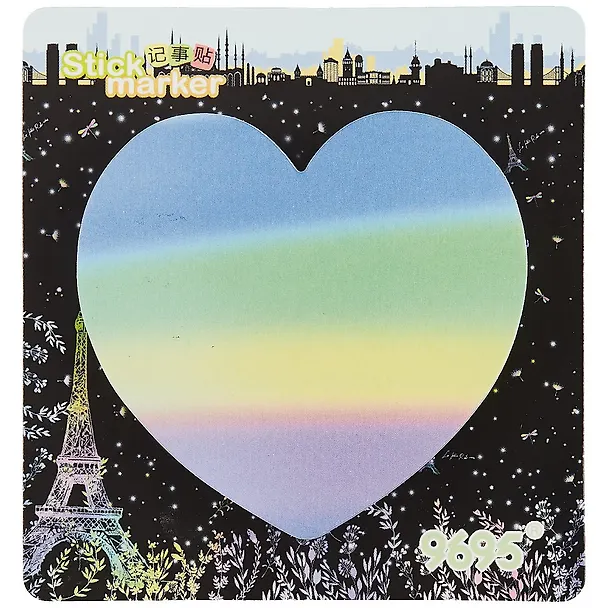 Блок бумаги самоклеяйщийся "Heart" 75л, фигурный, ассорти, инд.у.п 261244 — 2