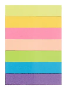 Закладки самоклеящиеся 50*10 мм 7 цветов*40 листов, неон