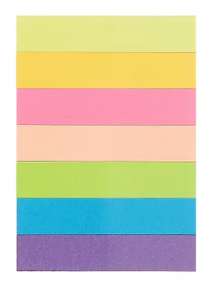 Закладки самоклеящиеся 50*10 мм 7 цветов*40 листов, неон 2969300