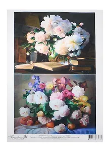 Декупажная карта Пушистые пионы А4 (DK3016) (упаковка)
