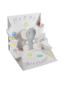 3D открытка Слоник (Elephant) (мини) (TR142)