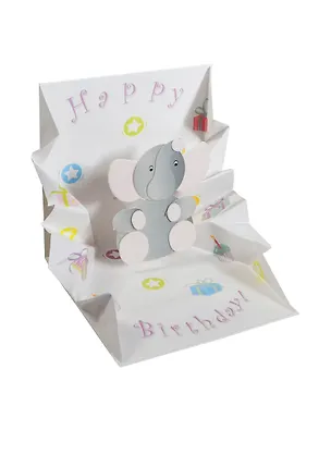 3D открытка Слоник (Elephant) (мини) (TR142) 2384722