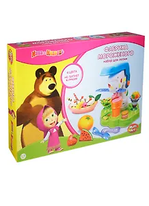 Набор Тесто д/лепки MultiArt Фабрика мороженого (11656MM) (180647) (Маша и Медведь) (4цв.) (цв. в ассорт.) (3-8л.) (коробка) (в кор.6шт)