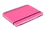 Записная книжка А6 80л кл. "Favorite Color. Neon Pink" спираль, пласт.обл., резинка — 3091823 — 2