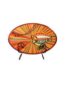 Сувенир, Феникс, Тарелка декоративная из доломитовой керамики 15,24*10,16см, 36246