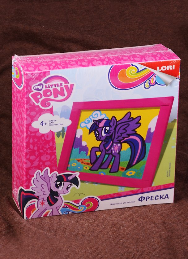 Кпп-001 Фреска Картина из песка Hasbro My Little Pony Веселая Искорка (LORI ) (набор д/творч.) (4+) (коробка) 2586527 — 1