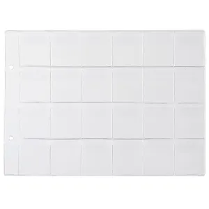 Лист для монет, 24 ячейки, горизонтальный, 4 х 3.5 см, А5