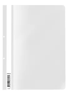 Папка-скоросшиватель А4 "Diamond Total White" перфорация, пластик, белая, ErichKrause