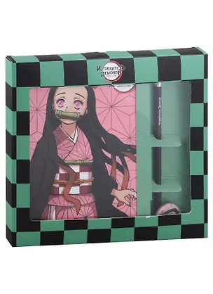 Набор подарочный "Demon Slayer 9": скетчбук + ручка + значок 2969451