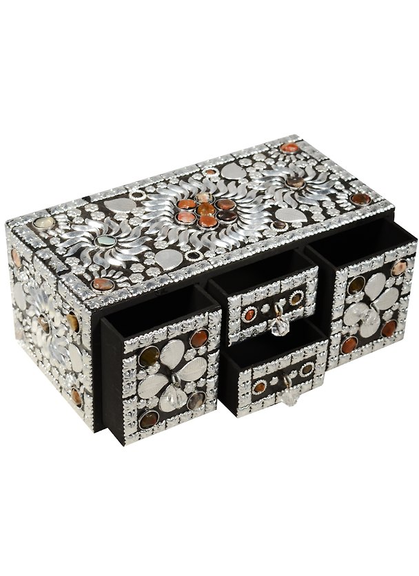 Шкатулка с ящиками Серебро (23,5х11,5х9,5) (847370) 2555952 — 1