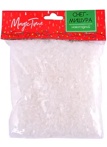 Искусственный снег в пакете (белый) (полипропилен) (80 г)