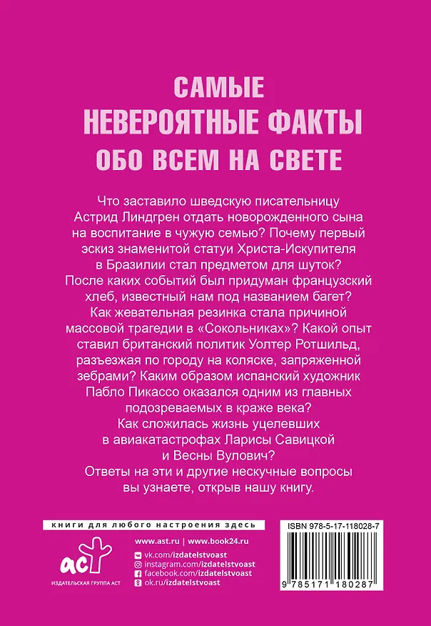 Книга Самые невероятные факты обо всё на свете (Юлия Бекичева) — 2