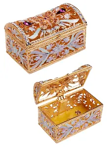 Шкатулка Сундучок с бабочкой (голубая) (HAD290-7)