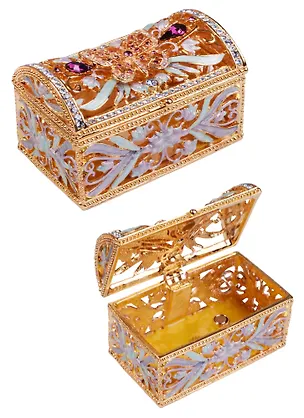 Шкатулка Сундучок с бабочкой (голубая) (HAD290-7) 2596764