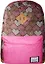 Рюкзак школьный, коричневые сердечки с розовым — 238377 — 1