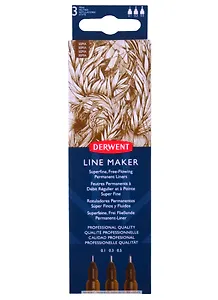 Набор капиллярных ручек Line Maker 3шт сепия