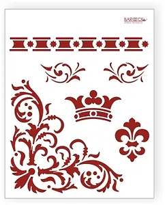 Трафарет пластиковый многоразовый Корона (20х25) (Л-008)