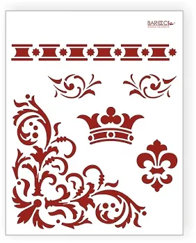 Трафарет пластиковый многоразовый Корона (20х25) (Л-008) 2282468