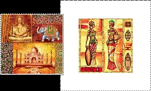 Салфетки для декупажа Индия/Египет (043) (2 шт) (33х33см) (упаковка)