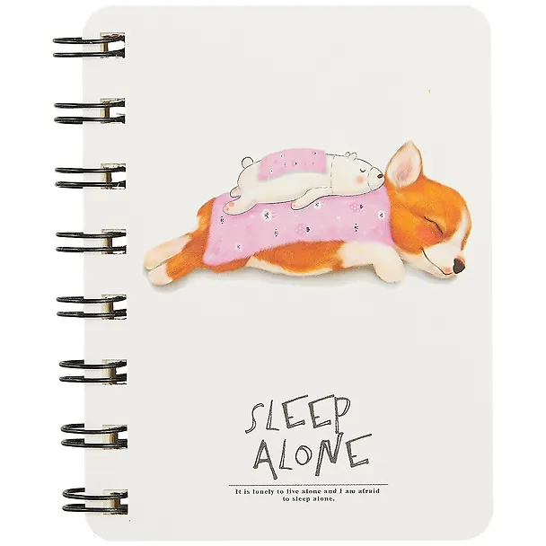 Записная книжка «Sleep Alone» А7, 70 листов в линейку, спираль, в ассортименте 257399 — 4