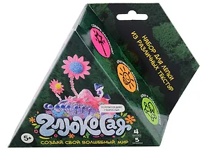 Абстрактный конструктор "Глюкосад". Набор для лепки из различных текстур. Малый зеленый набор