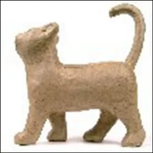 Фигурка из папье-маше, объемная, мал, кошка гуляет, 6*19*21 см SA729