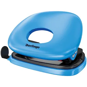 Дырокол 20 листов "Round", пластиковый, Berlingo, голубой