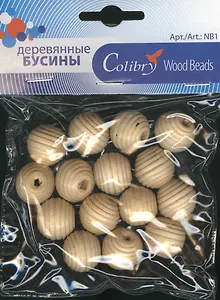 Деревянные бусины Colibry (NB1-01-A) (упаковка)