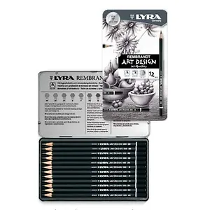 Карандаш чернографитный LYRA REMBRANDT ART DESIGN, 12 штук, в металлической коробке