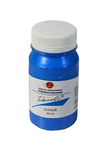 Краска акриловая "Деколор" голубой,100мл,банка, Таир