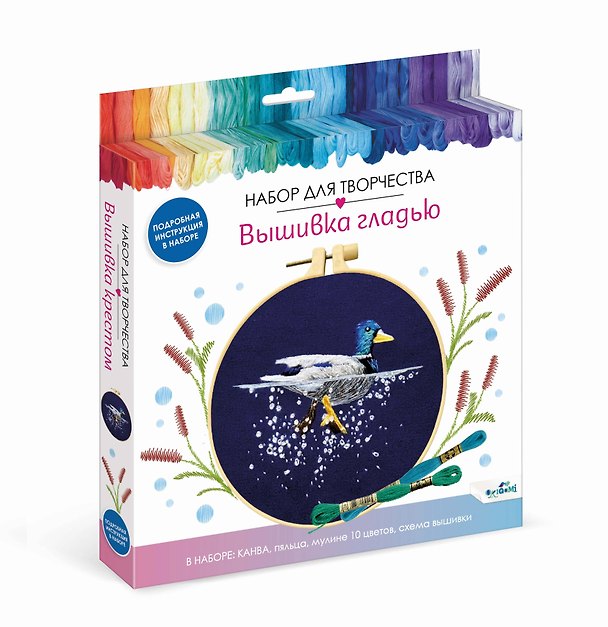 Набор для творчества Origami. Вышивка гладью «Селезень» 2954001 — 1