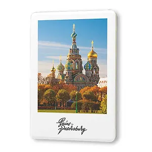 Сувенир, Магнит Спас-на-Крови осень 5,6*8,3см, картон
