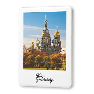 Сувенир, Магнит Спас-на-Крови осень 5,6*8,3см, картон 336414