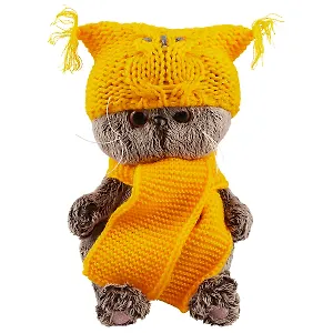 Игрушка мягкая Budi Basa, Басик Бэби в шапке-сова и шарфе BB-030