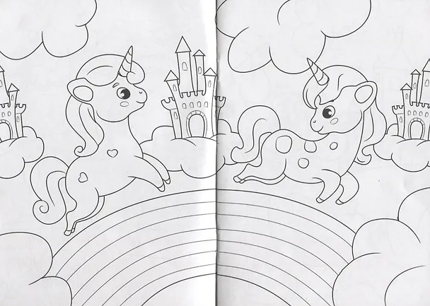 Книга РАСКРАСКА А5 эконом. ЕДИНОРОГИ () — 5